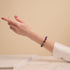 Purple Agate | Silver | Gemstone Pebble Bracelet